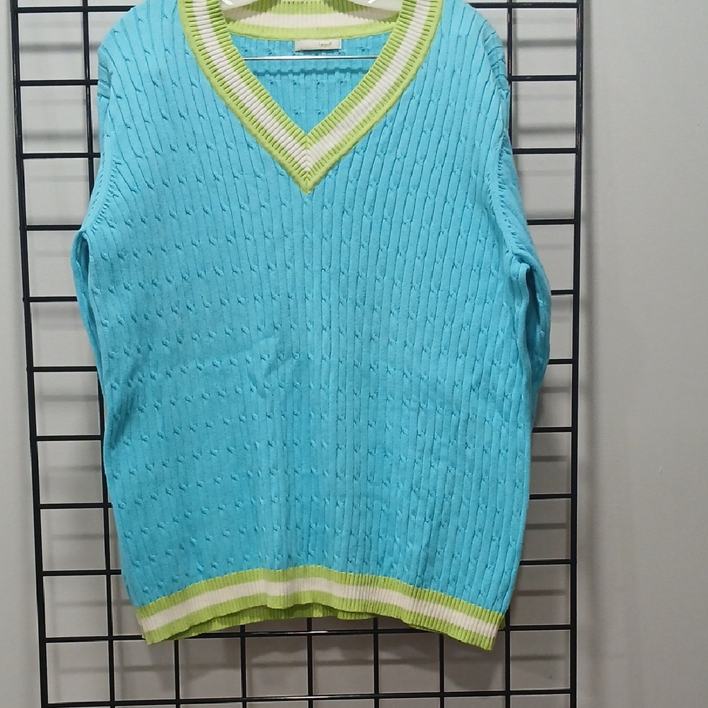 Liz Claiborne Blue and Green Sweater Vest